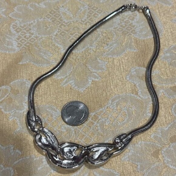 TRIFARI Kunio Matsumoto Silver Abstract Chocker NECKLACE - Picture 6 of 7